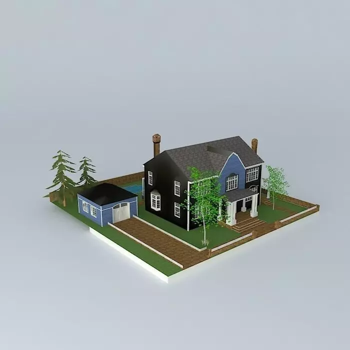 Classic house Free 3D model