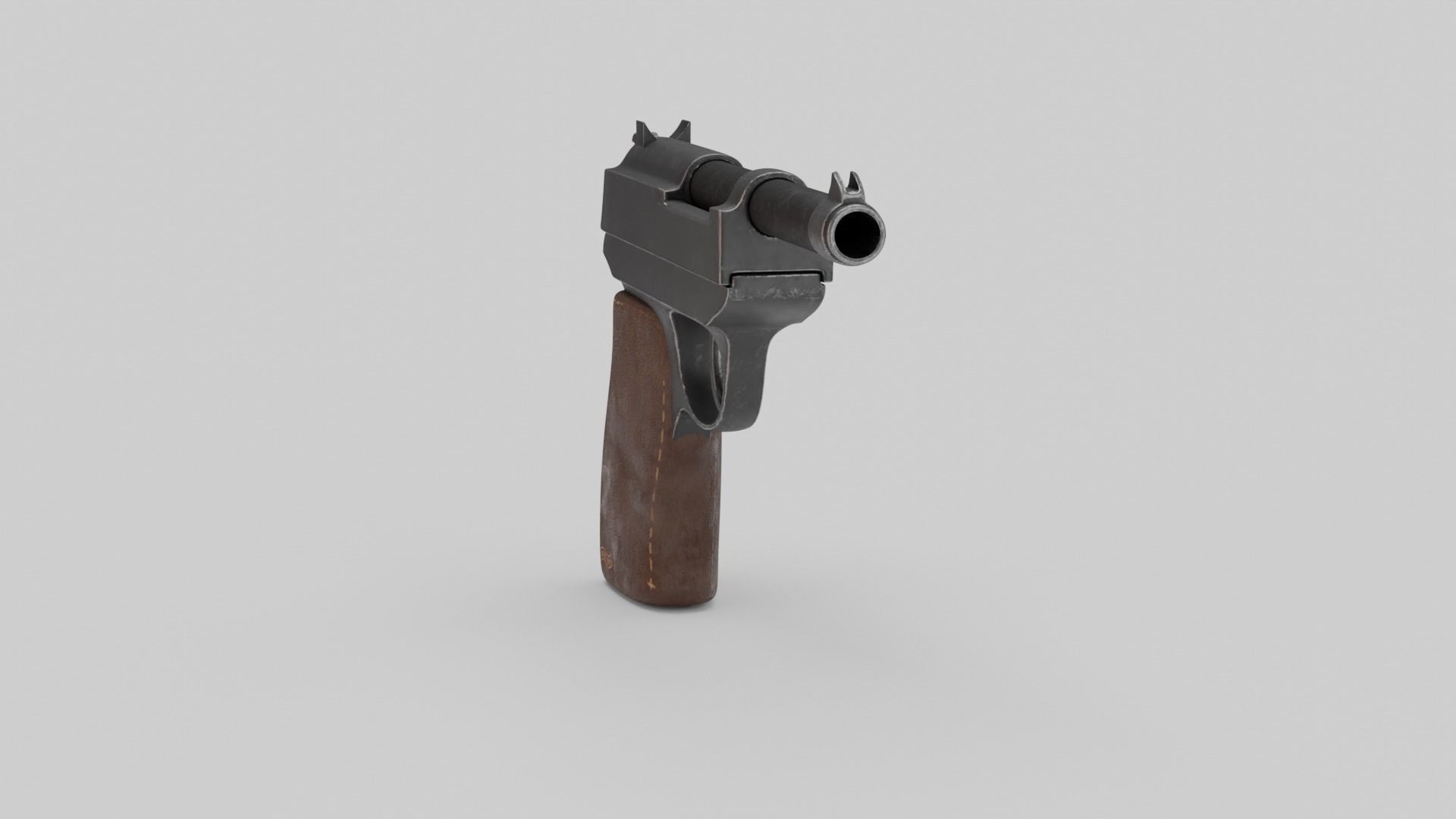 Game Ready Walther P38 Pistol Low-poly 3D model_21