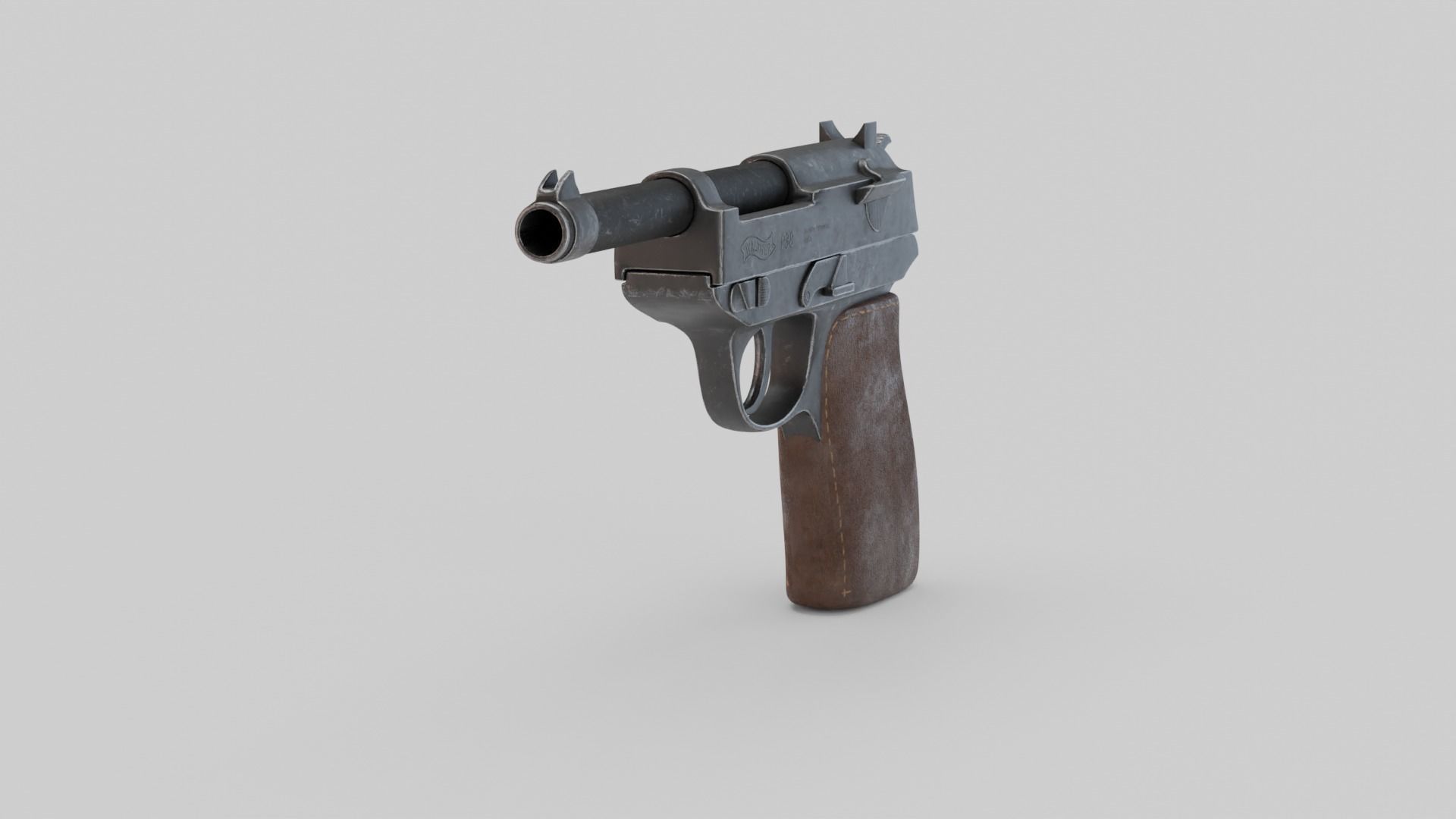 Game Ready Walther P38 Pistol Low-poly 3D model_23