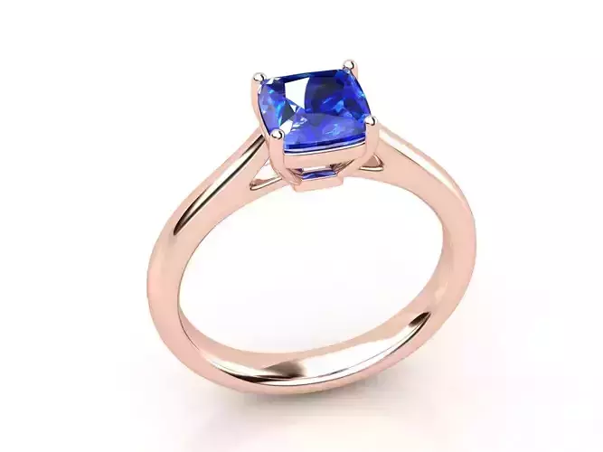 R0002 sapphire engagement ring in rose gold