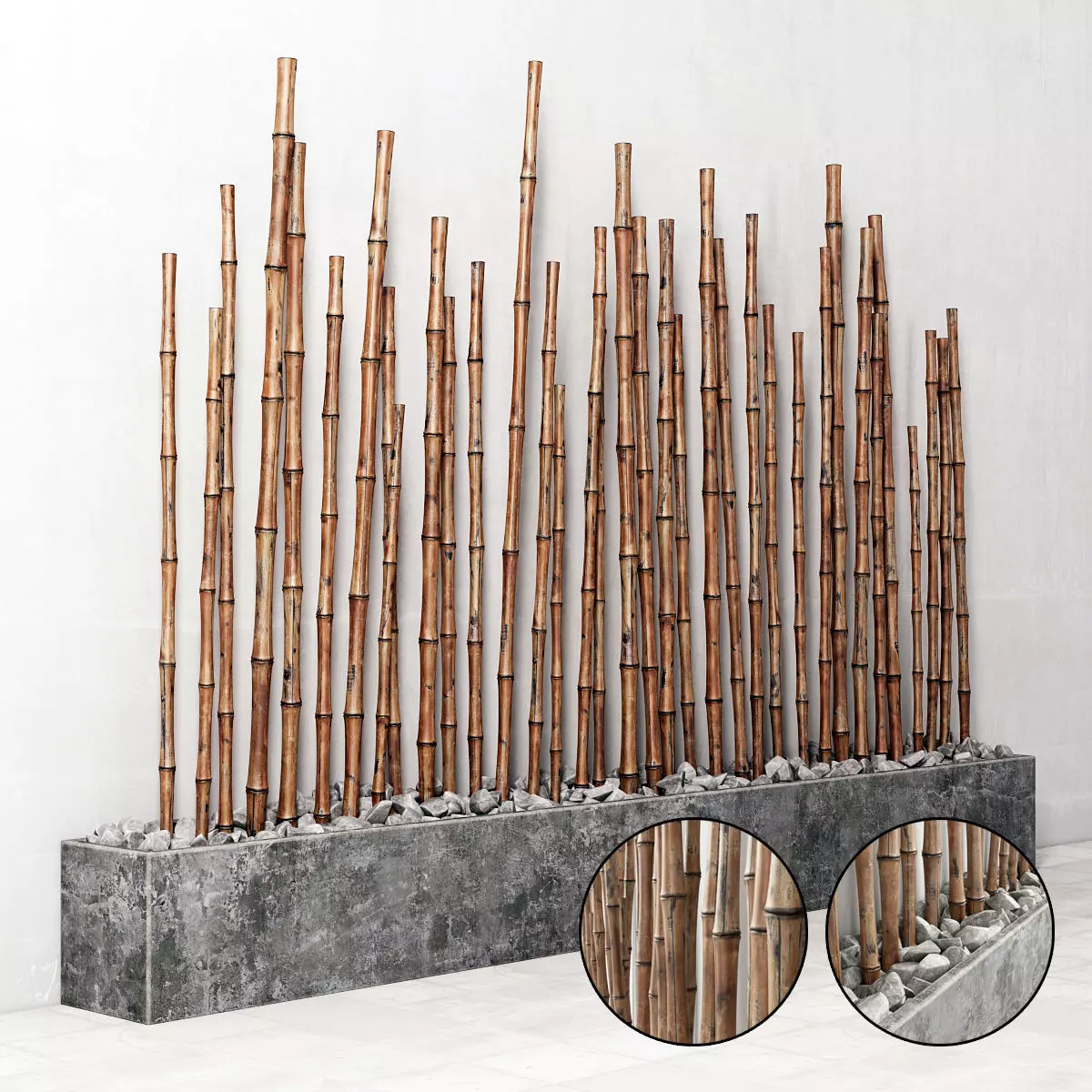 Bamboo decor fundament 3D model