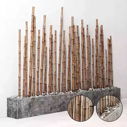 Bamboo decor fundament 3D model