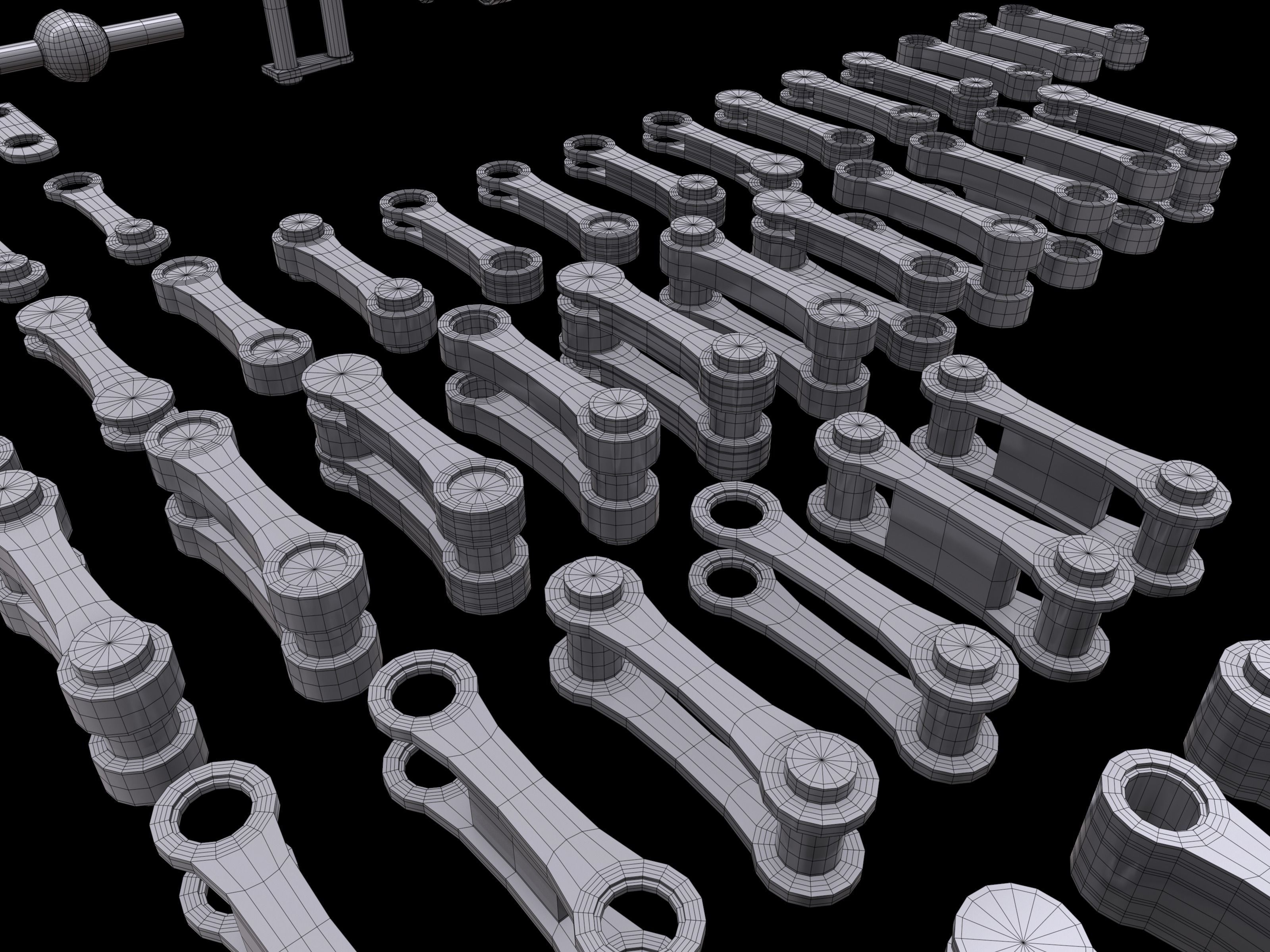 Modular Mechanical Joints Kitbach Low-poly 3D model_12