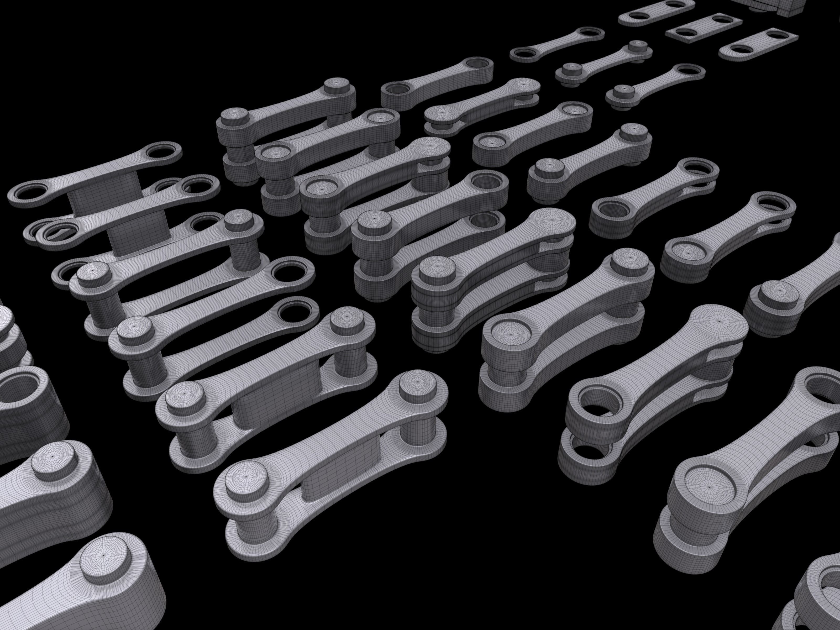 Modular Mechanical Joints Kitbach Low-poly 3D model_17