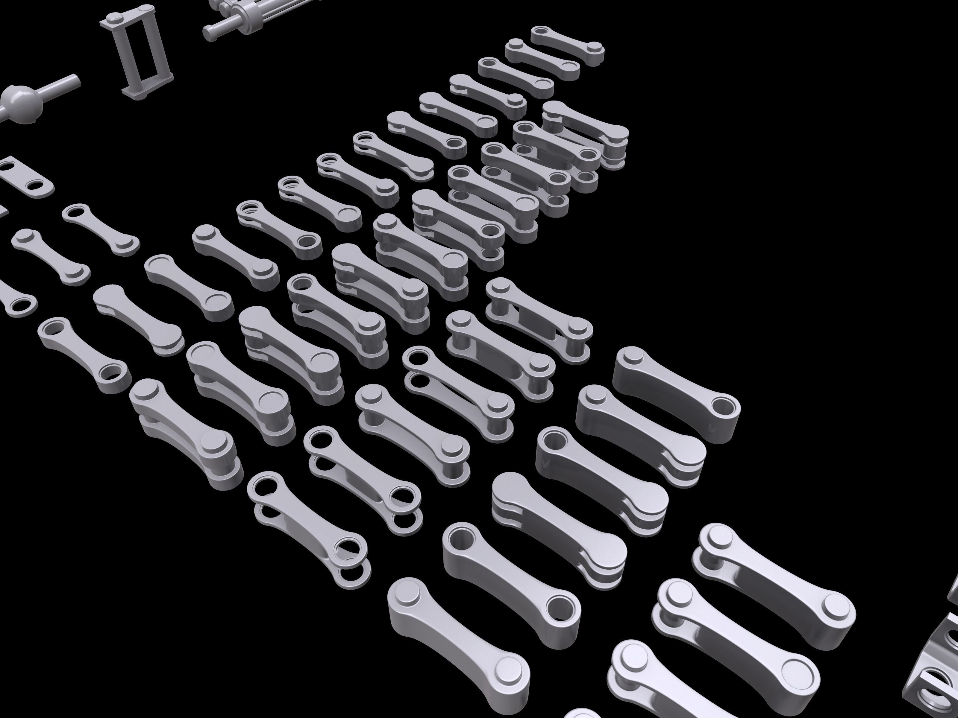 Modular Mechanical Joints Kitbach Low-poly 3D model_6