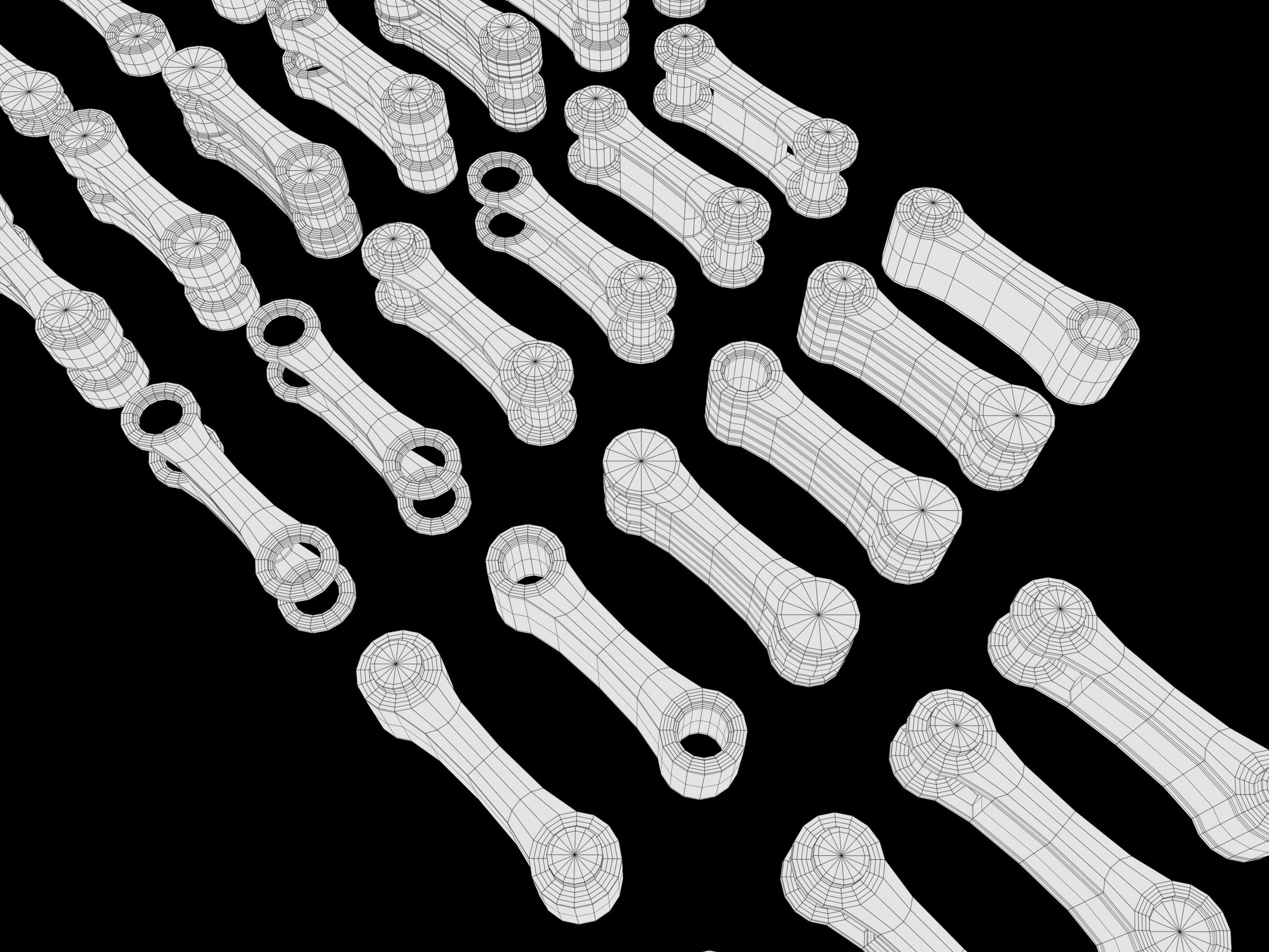 Modular Mechanical Joints Kitbach Low-poly 3D model_26