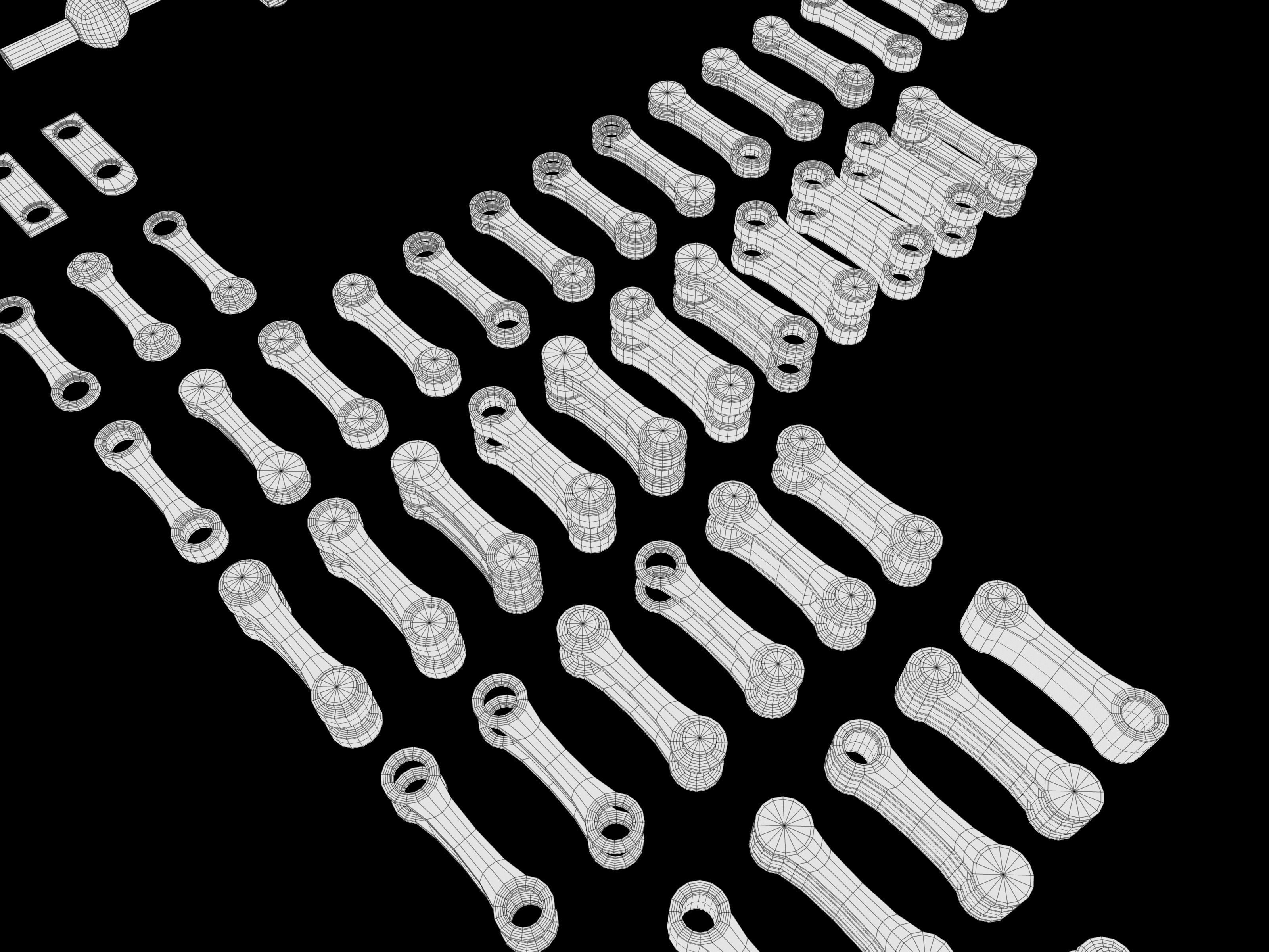 Modular Mechanical Joints Kitbach Low-poly 3D model_23