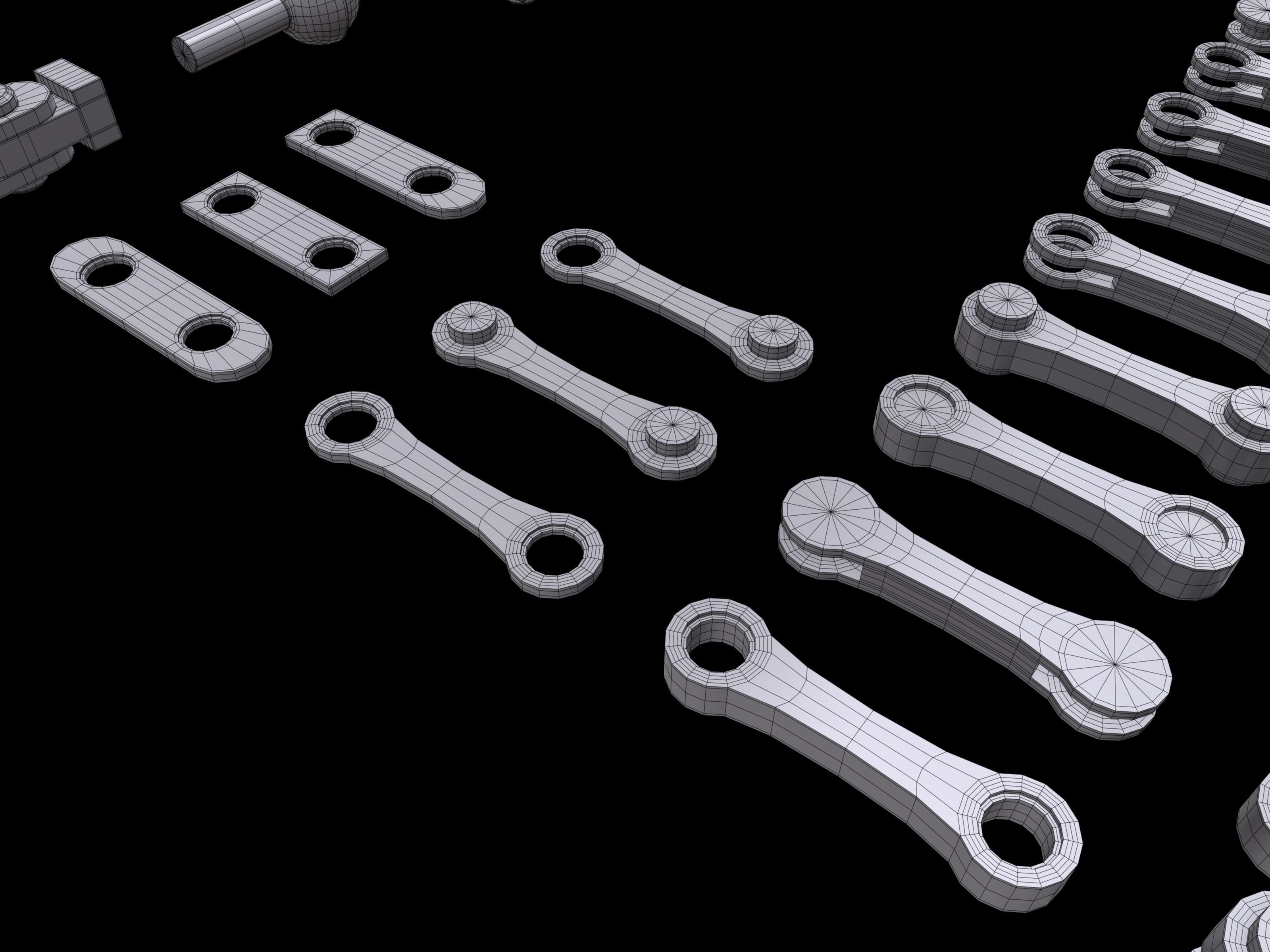 Modular Mechanical Joints Kitbach Low-poly 3D model_20