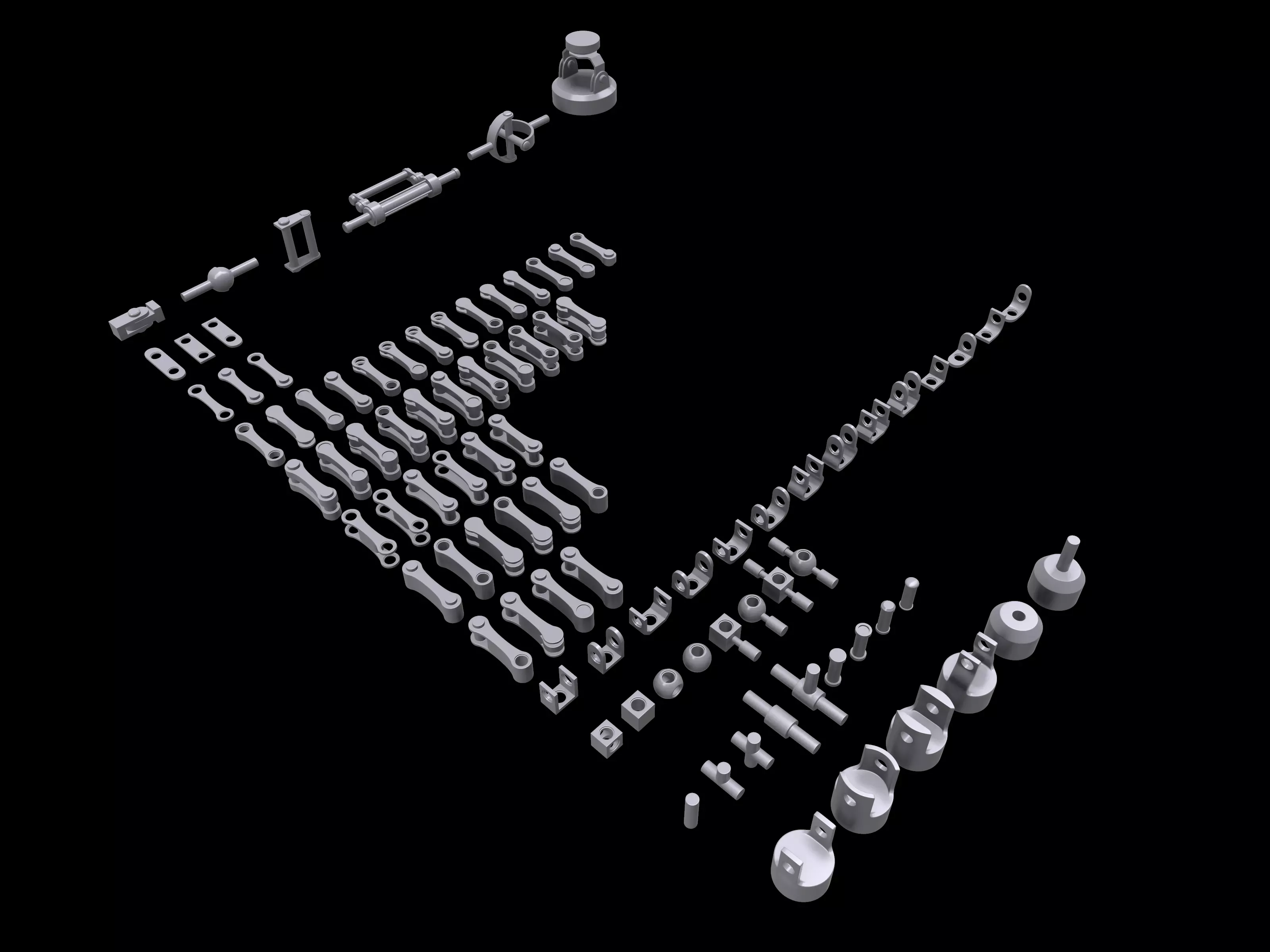 Modular Mechanical Joints Kitbach Low-poly 3D model_0