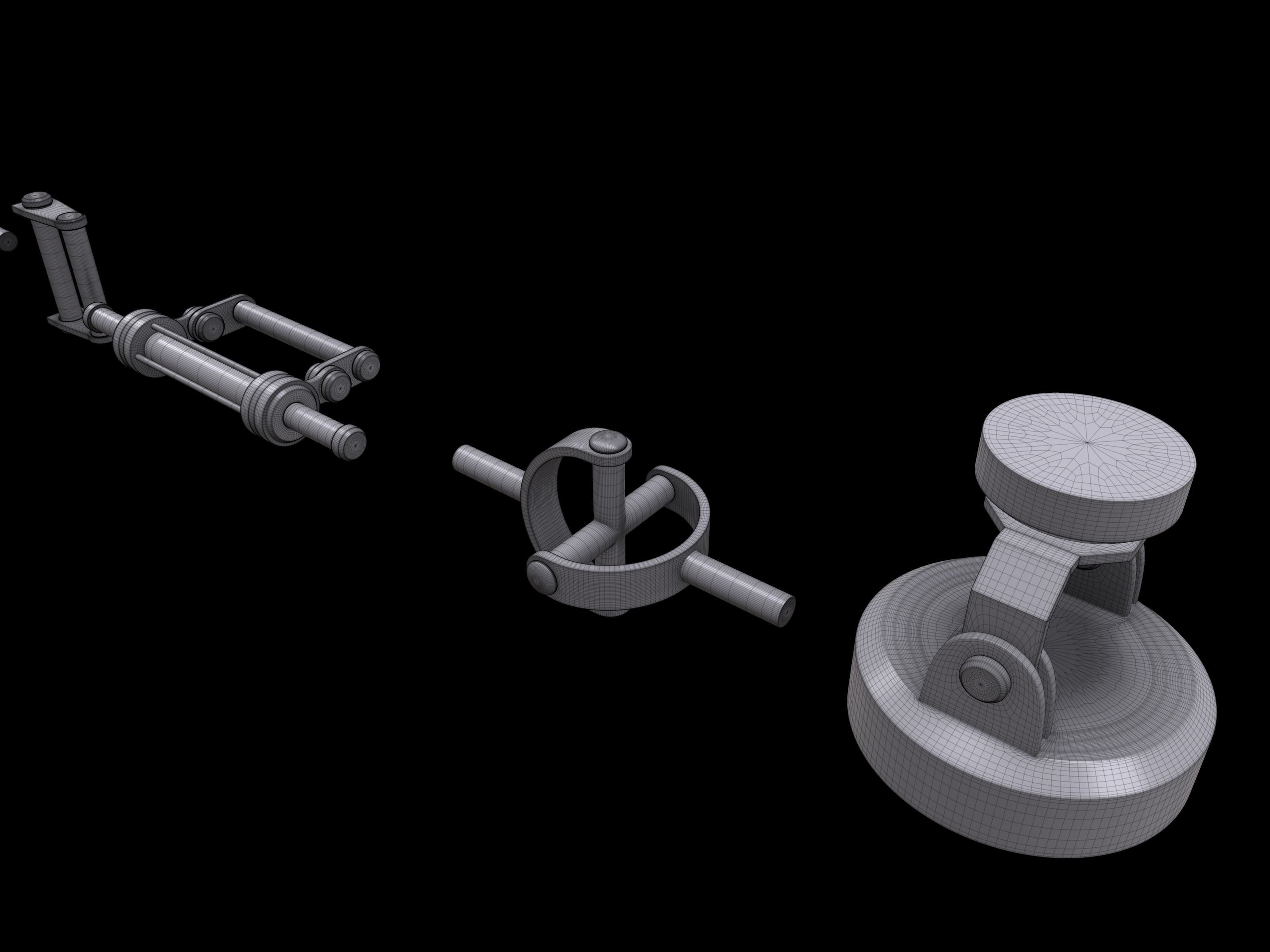Modular Mechanical Joints Kitbach Low-poly 3D model_8