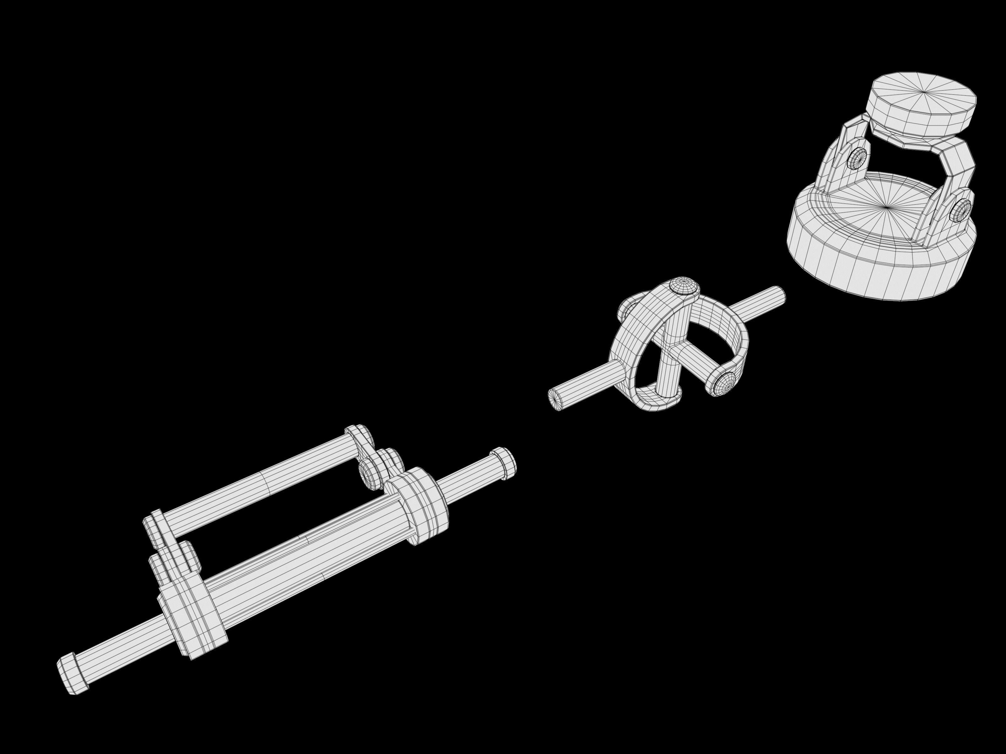 Modular Mechanical Joints Kitbach Low-poly 3D model_22