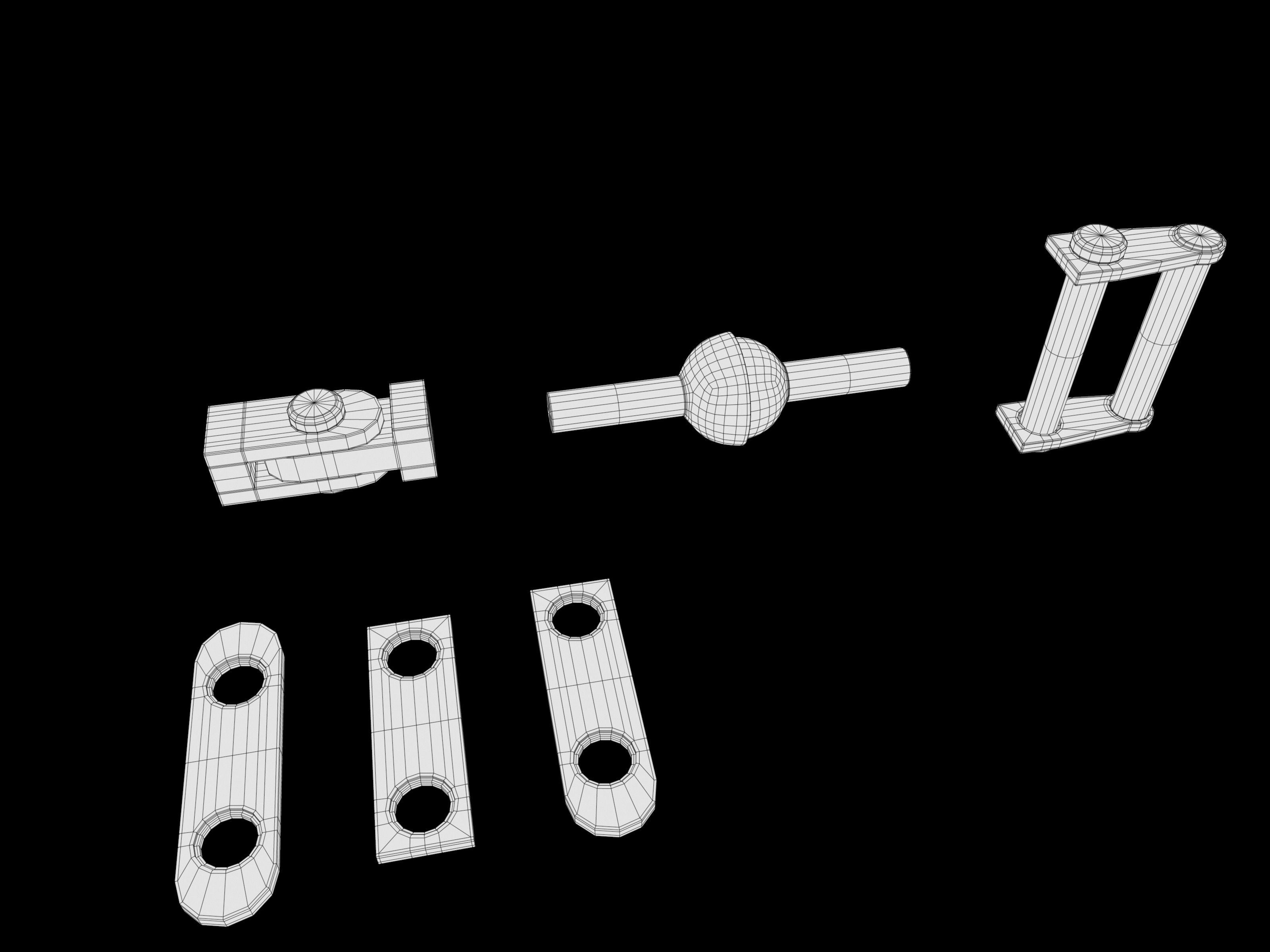 Modular Mechanical Joints Kitbach Low-poly 3D model_21