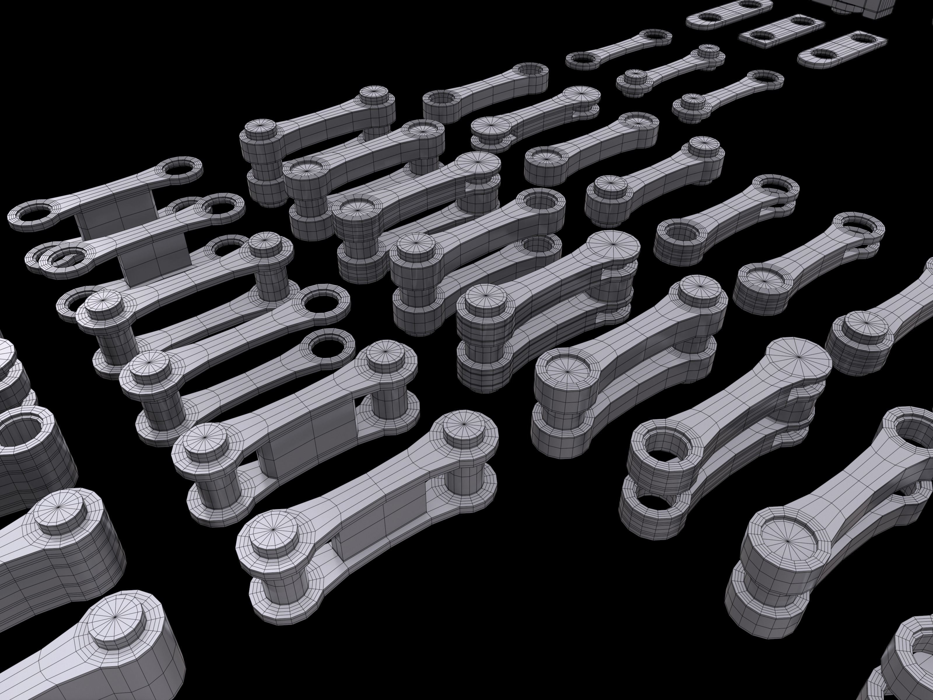 Modular Mechanical Joints Kitbach Low-poly 3D model_18