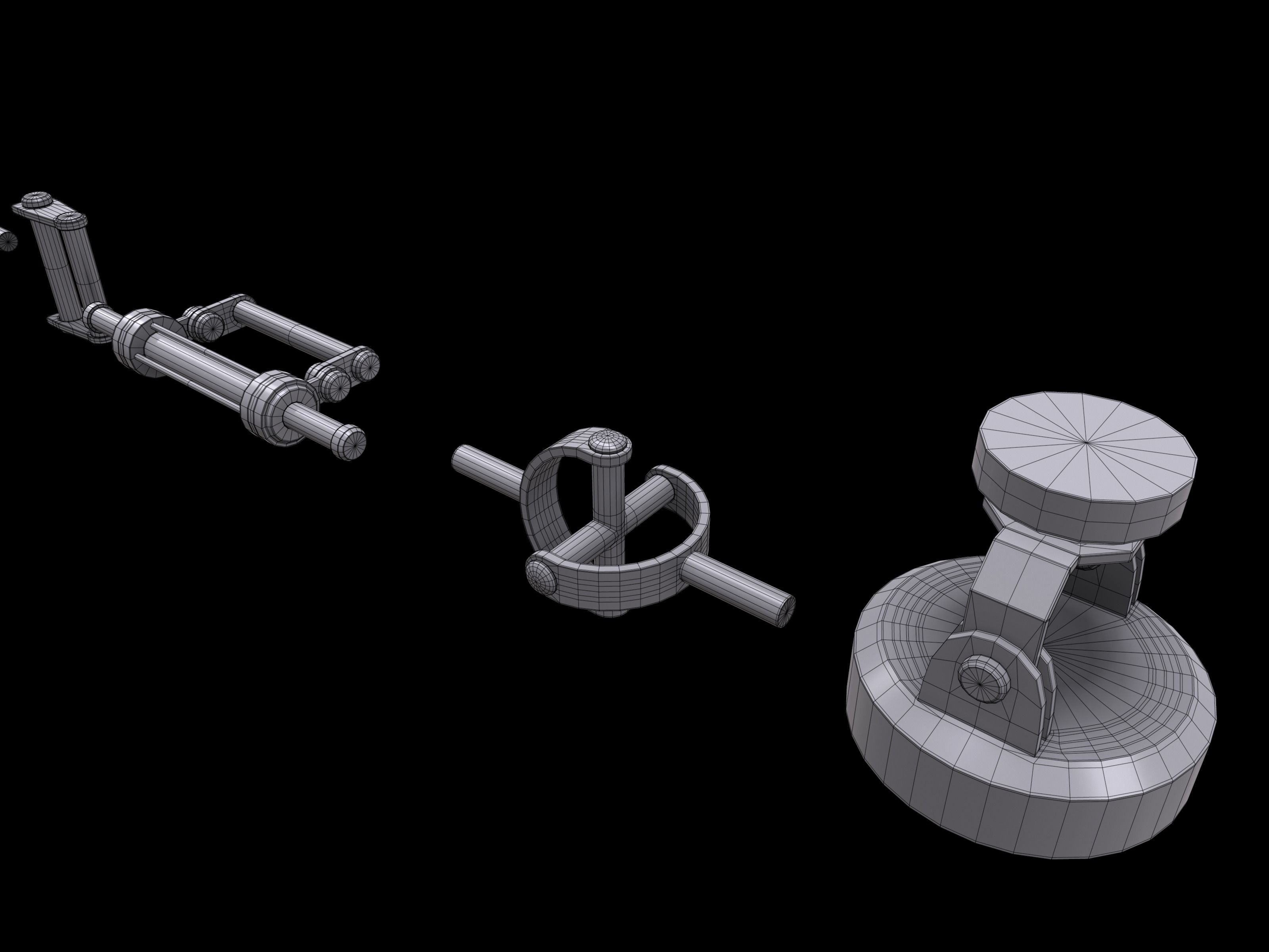 Modular Mechanical Joints Kitbach Low-poly 3D model_10