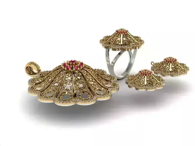 GC GOLD M006 - Diamond set 3D model