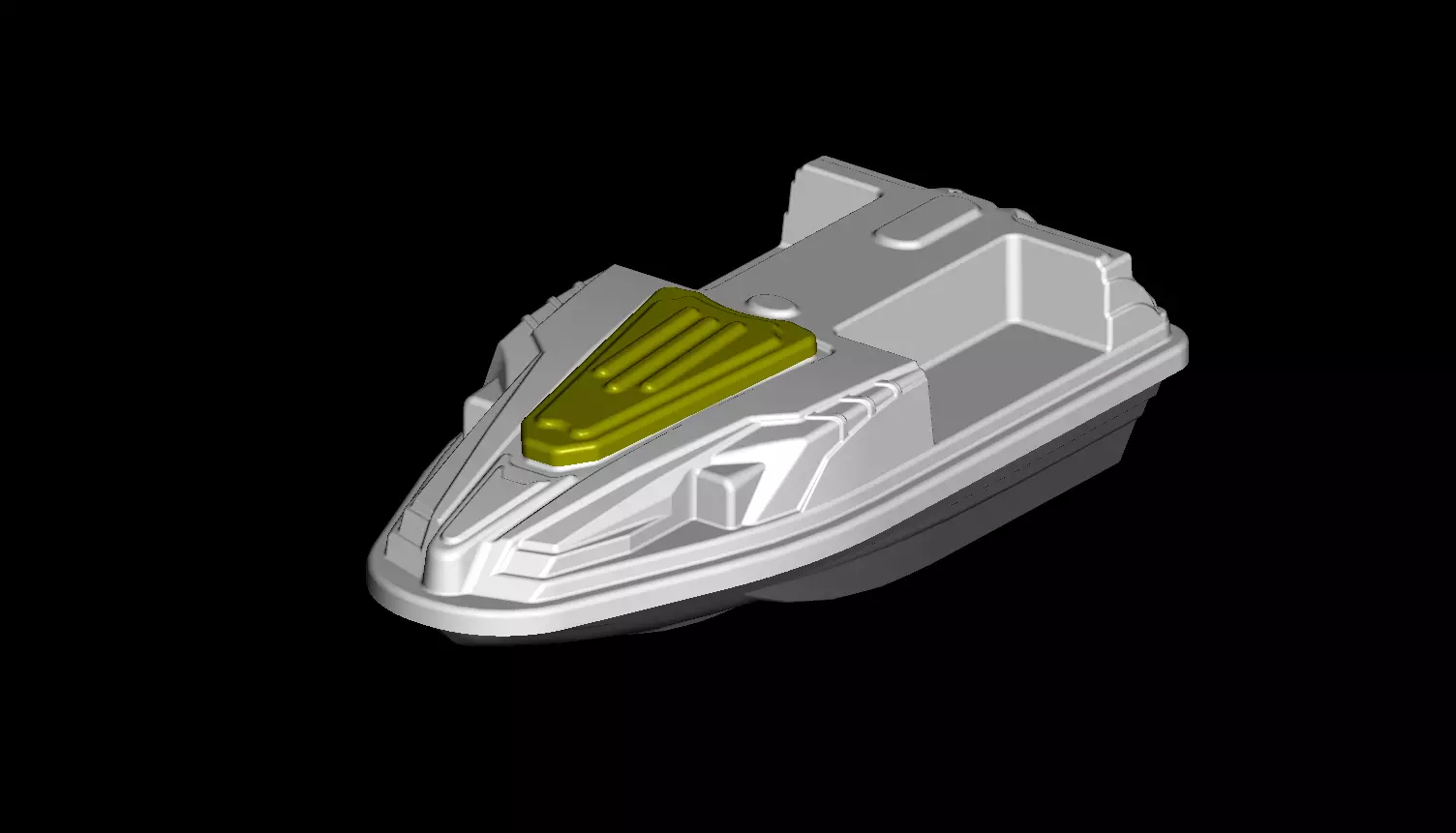 Ship for the introduction of bait 3D model_0