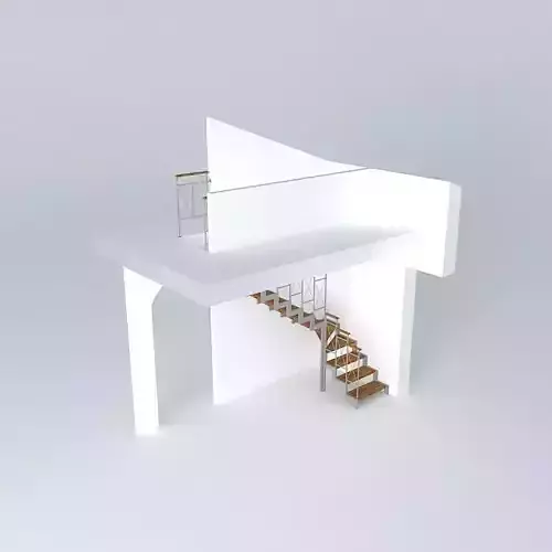 Modern wooden stairs