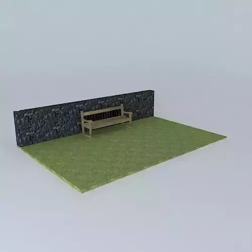 Wooden Bench  Free 3D model
