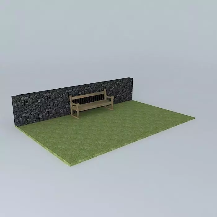 Wooden Bench Free 3D model