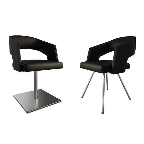 Jolly Leather Black armchairs 3D model