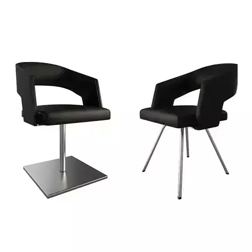 Jolly Leather Black armchairs 3D model