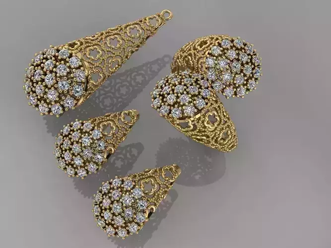 GC GOLD M007 - Diamond set 3D model 3D print model