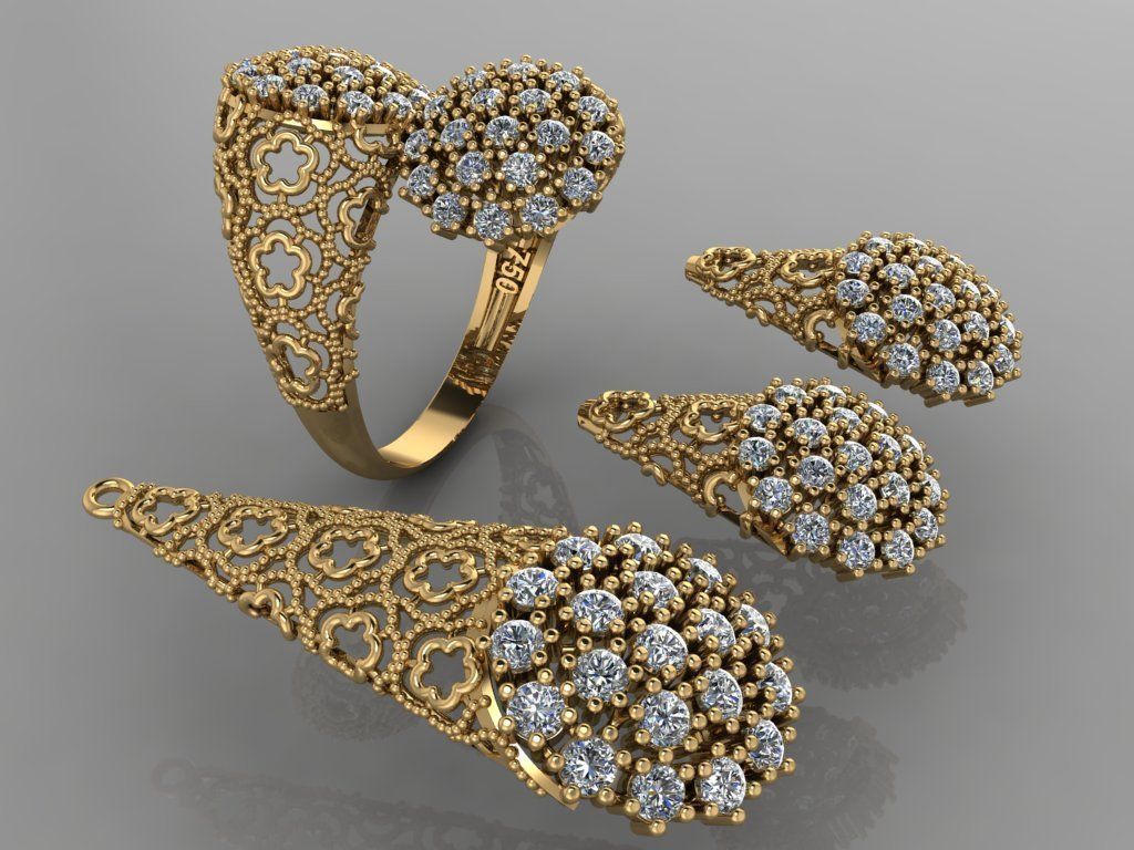 GC GOLD M007 - Diamond set 3D model 3D print model 3D print model_1