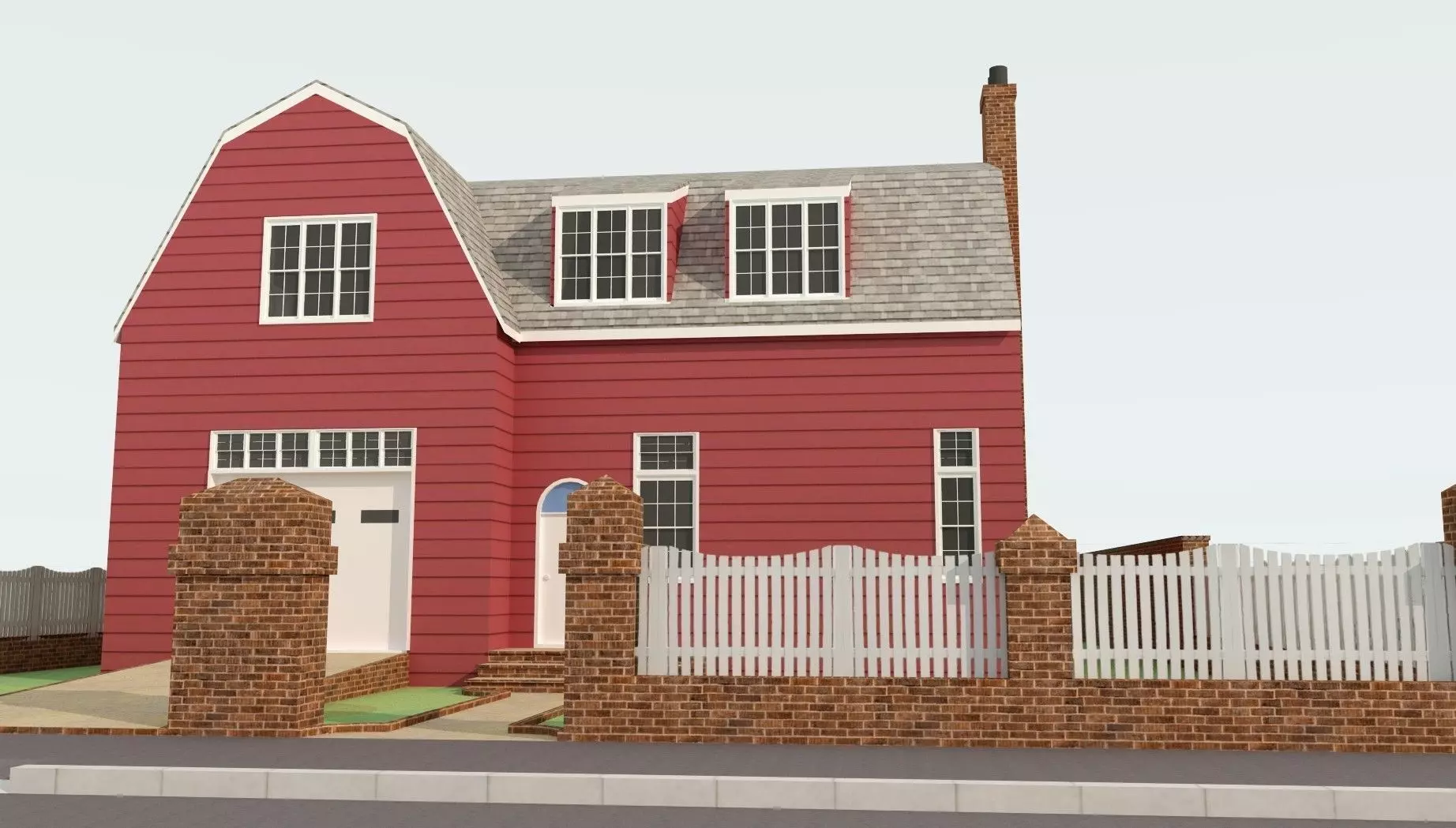 Red house Free 3D model