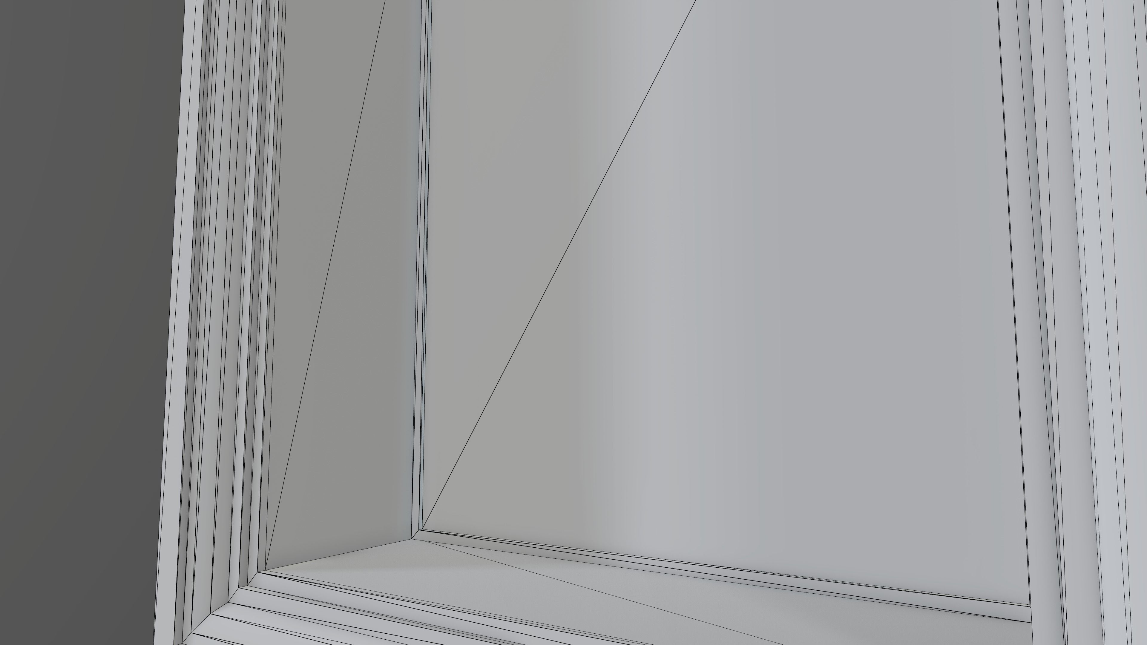Small window Low-poly 3D model_9