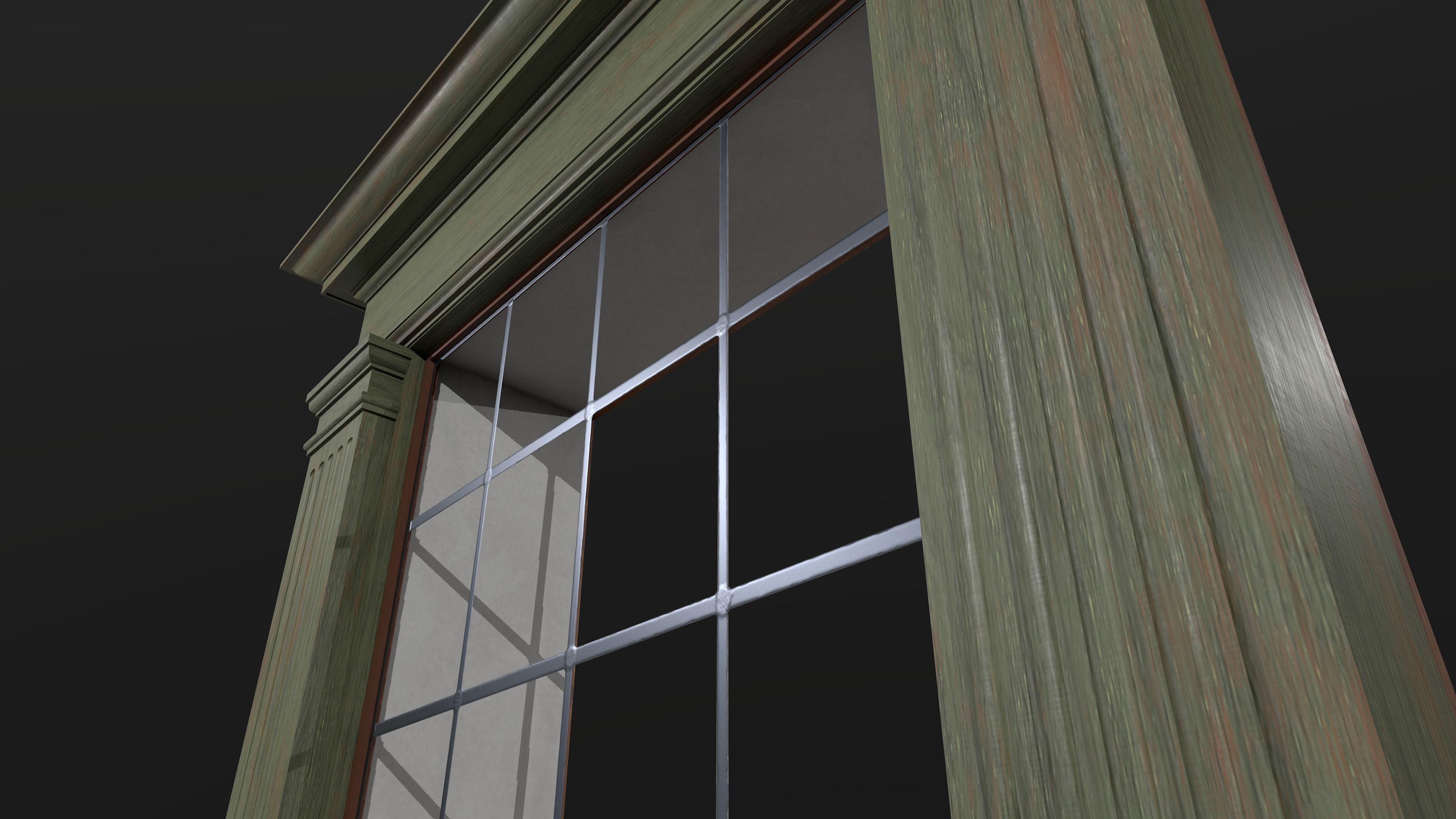 Small window Low-poly 3D model_4