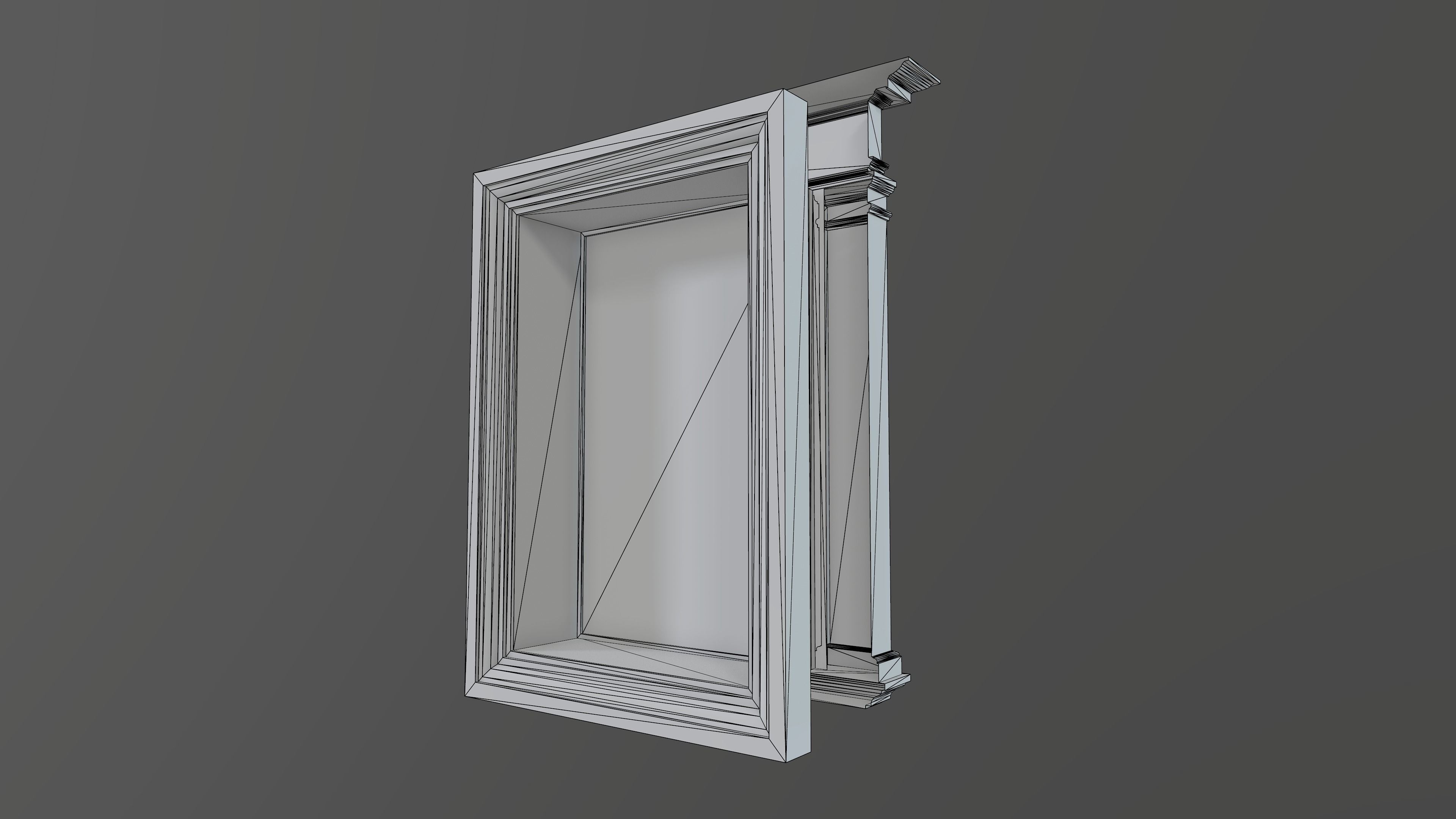 Small window Low-poly 3D model_11