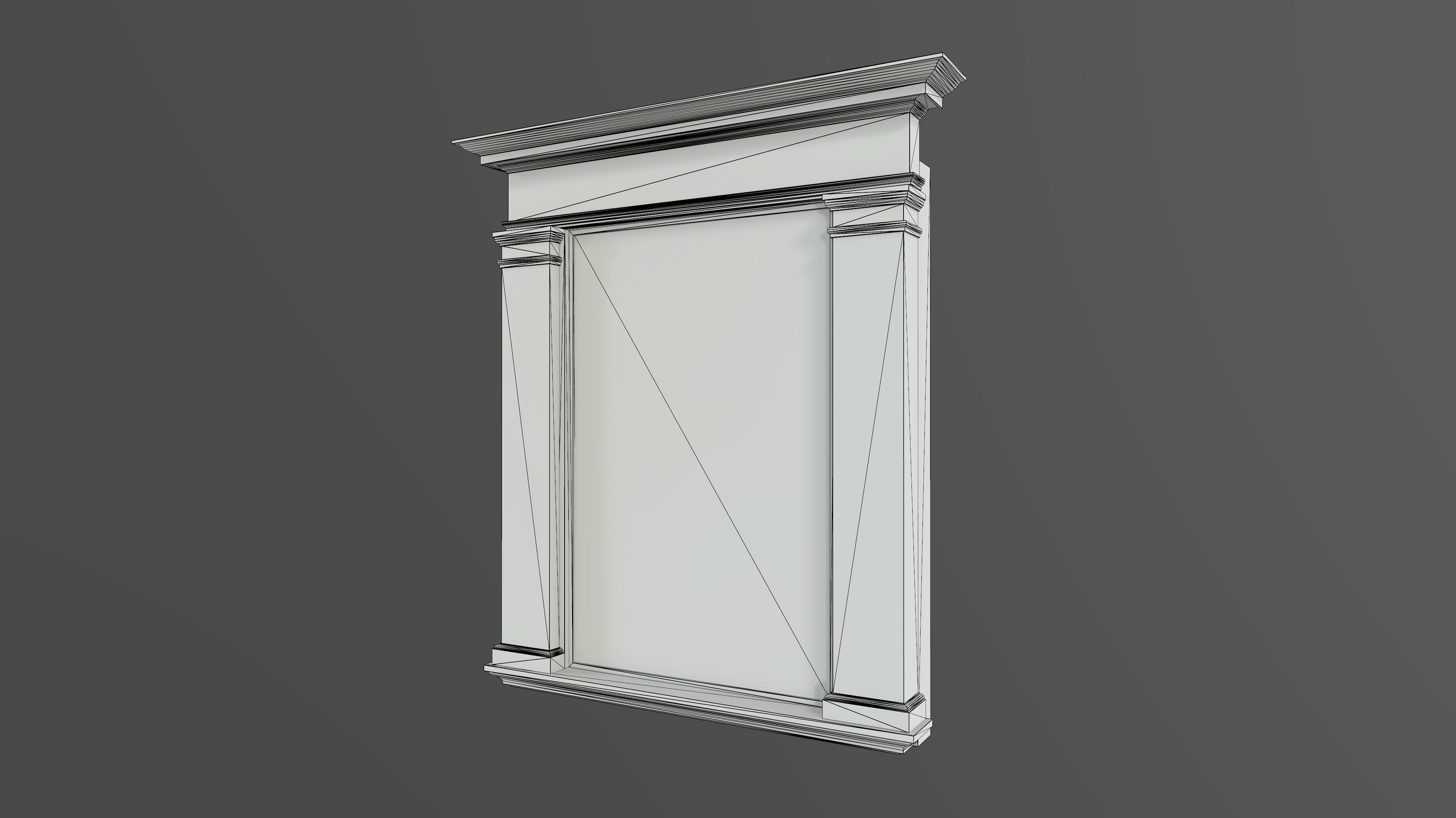 Small window Low-poly 3D model_7