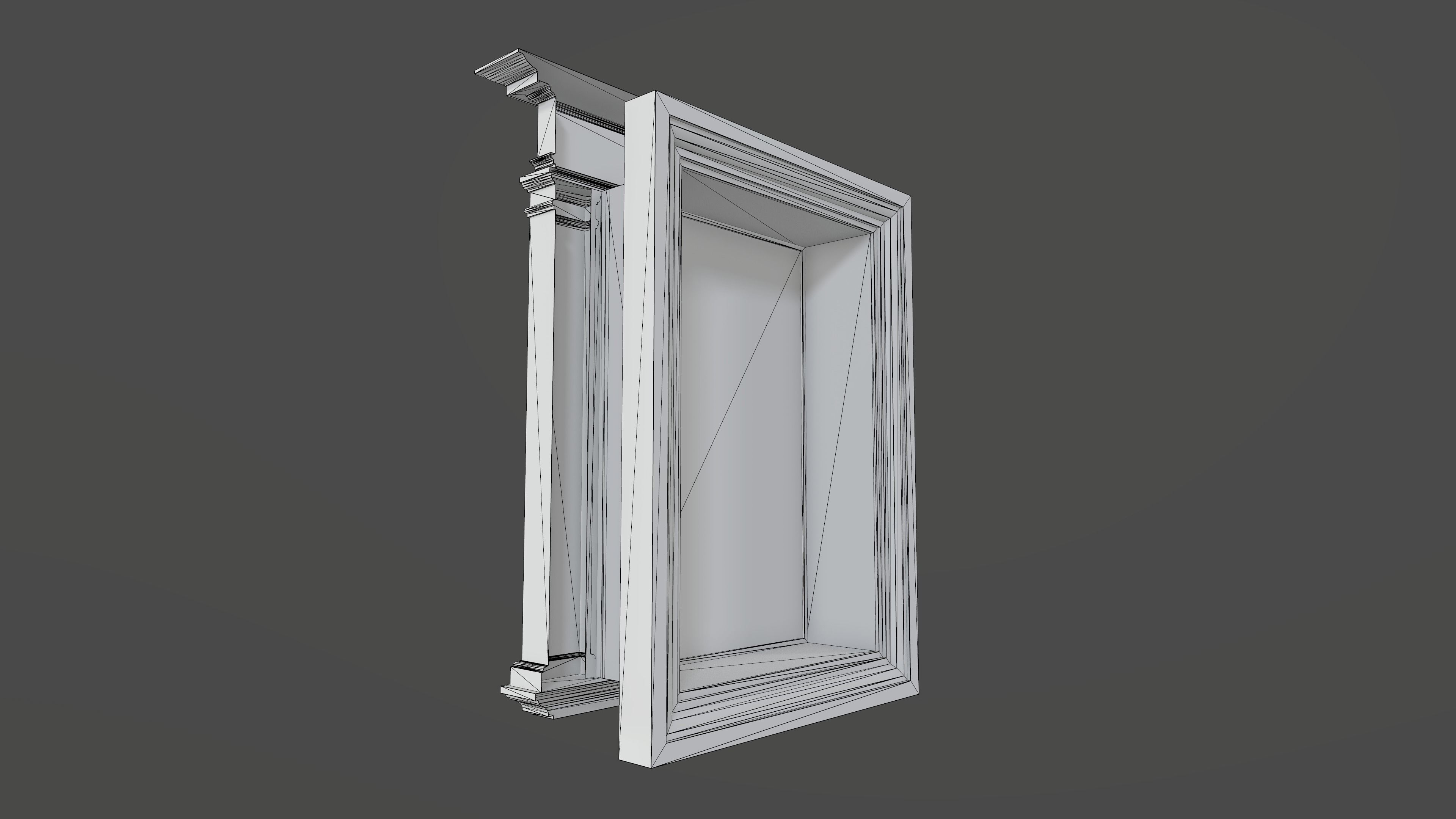 Small window Low-poly 3D model_12