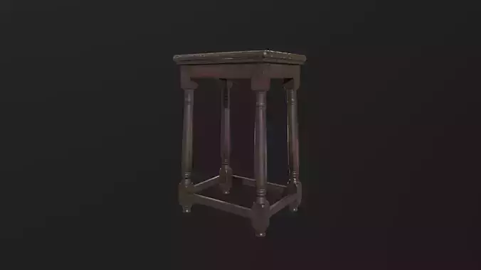 Wooden stool 01