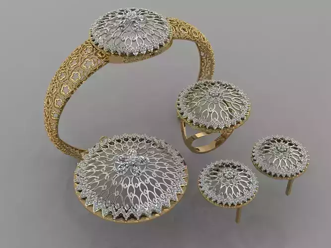 GC GOLD M0011 - Diamond set 3D model 3D print model