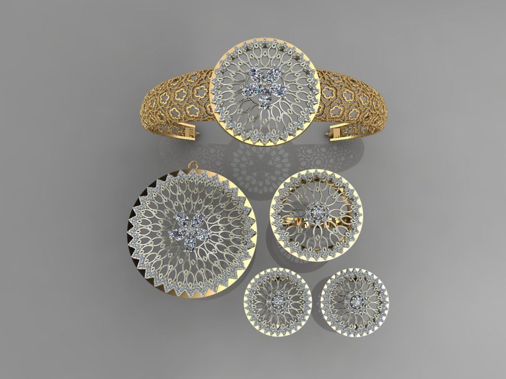 GC GOLD M0011 - Diamond set 3D model 3D print model 3D print model_1