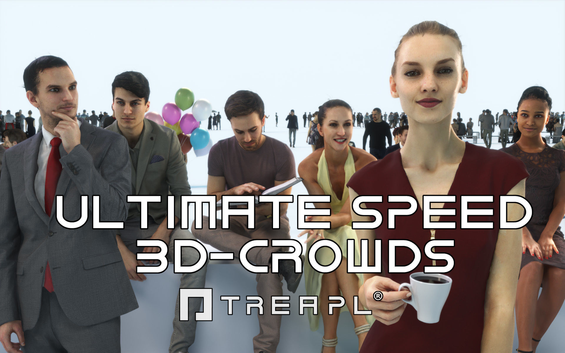 3D PEOPLE CROWDS- ULTIMATE SPEED SOLUTION Low-poly 3D model_1