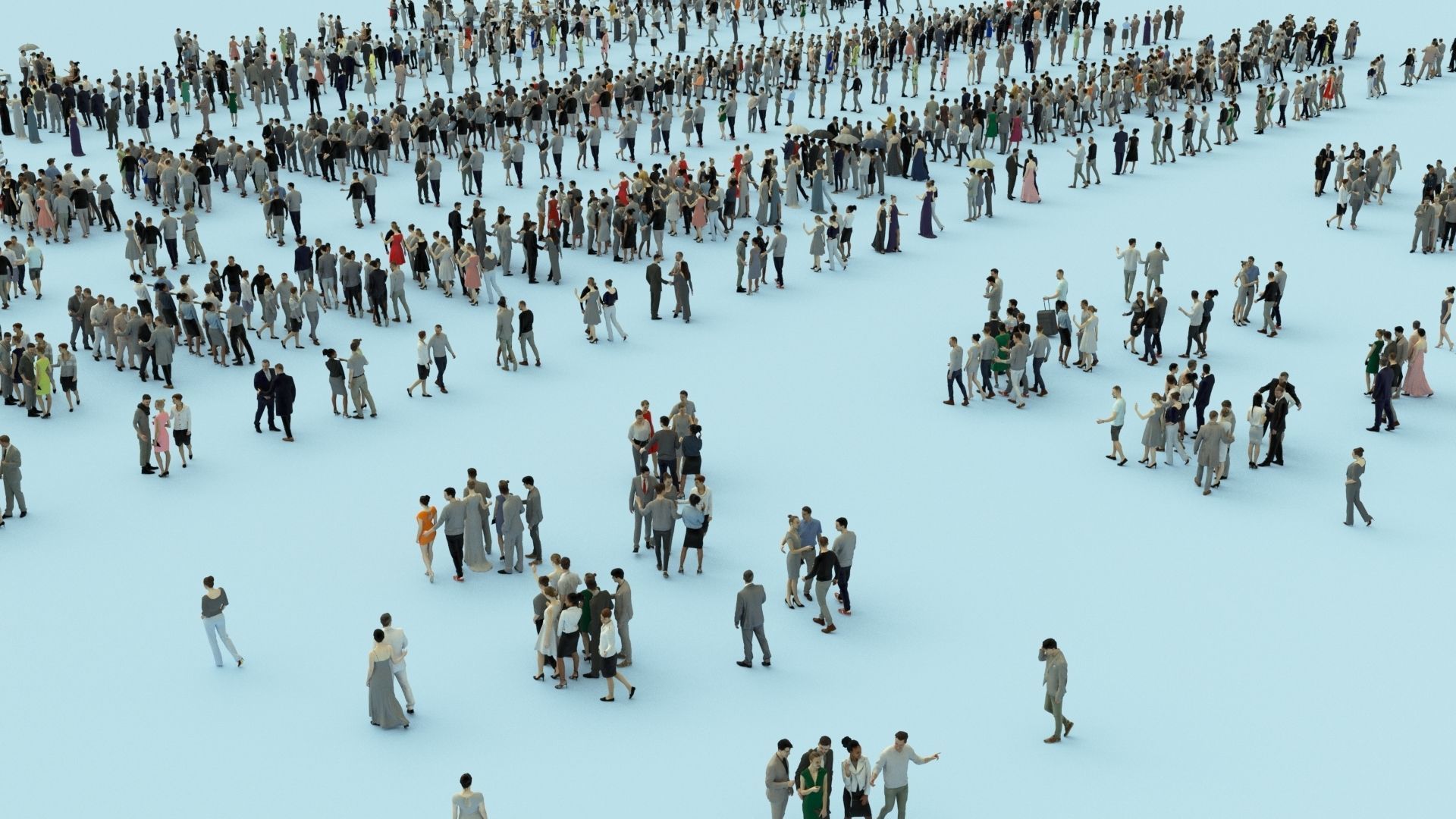 3D PEOPLE CROWDS- ULTIMATE SPEED SOLUTION Low-poly 3D model_10