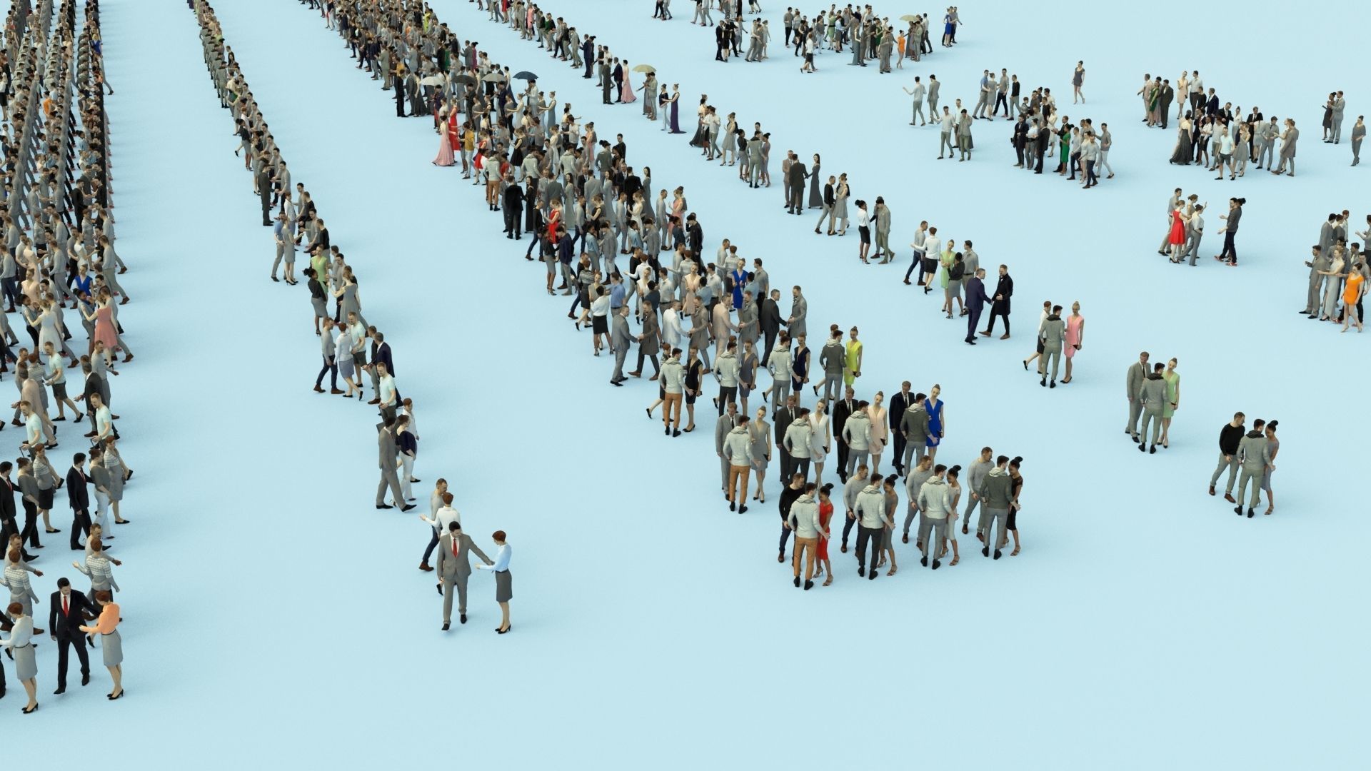 3D PEOPLE CROWDS- ULTIMATE SPEED SOLUTION Low-poly 3D model_13