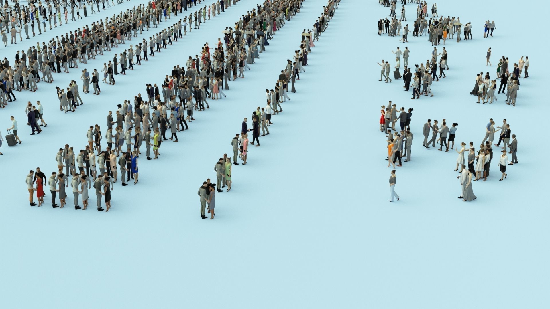 3D PEOPLE CROWDS- ULTIMATE SPEED SOLUTION Low-poly 3D model_12