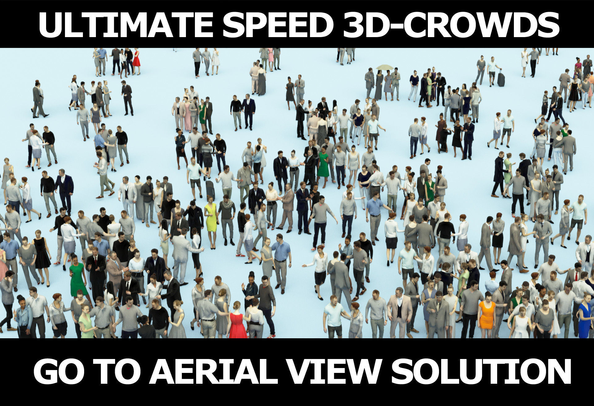3D PEOPLE CROWDS- ULTIMATE SPEED SOLUTION Low-poly 3D model_2
