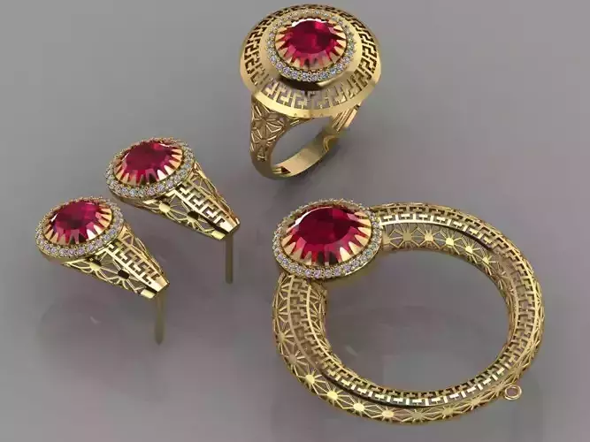 GC GOLD M0012 - Diamond set 3D model 3D print model