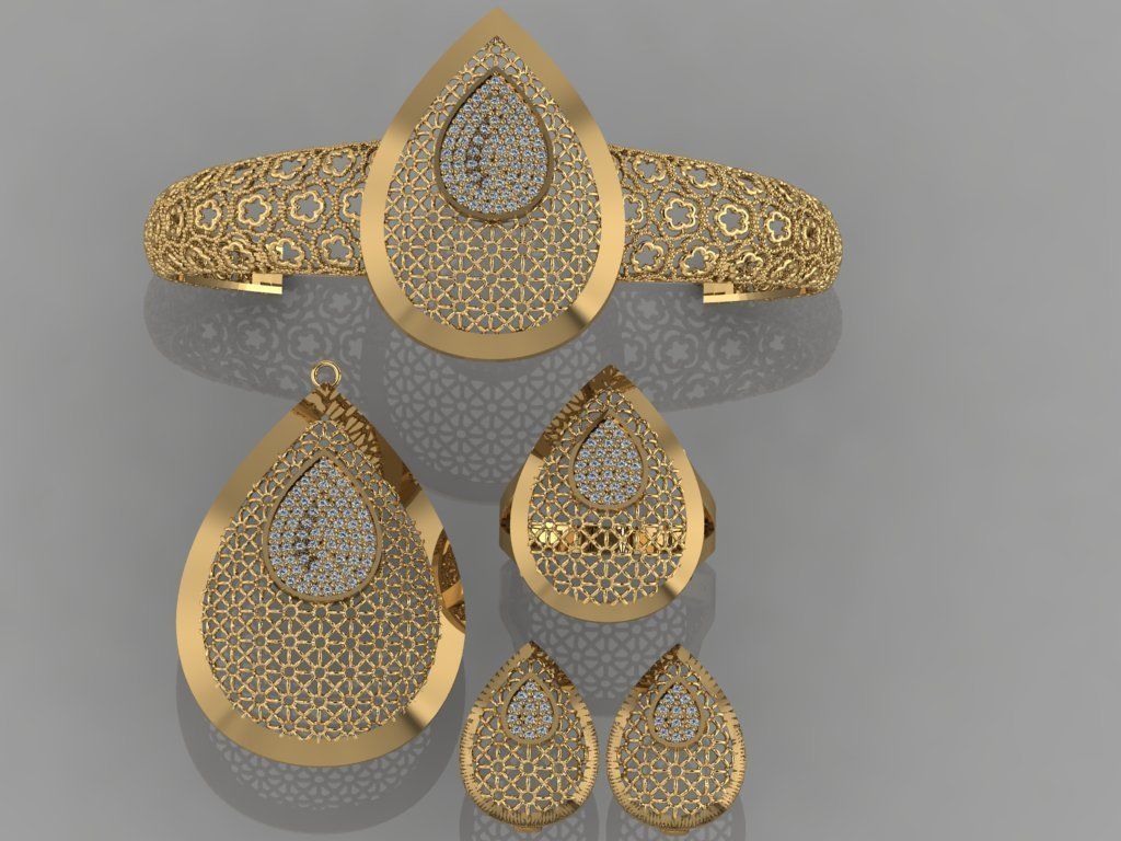 GC GOLD M0013 - Diamond set 3D model 3D print model 3D print model_2