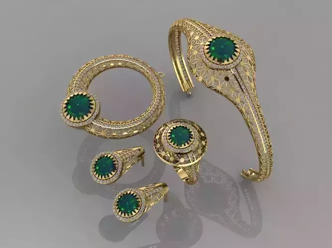 GC GOLD M0014 - Diamond set 3D model