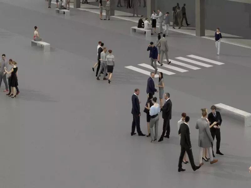 3D PEOPLE CROWDS- OFFICE BUILDING - ULTIMATE SPEED SOLUTION Low-poly 3D model_0