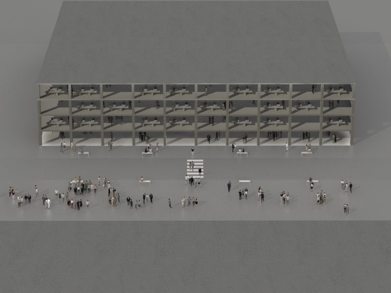 3D PEOPLE CROWDS- OFFICE BUILDING - ULTIMATE SPEED SOLUTION Low-poly 3D model_5