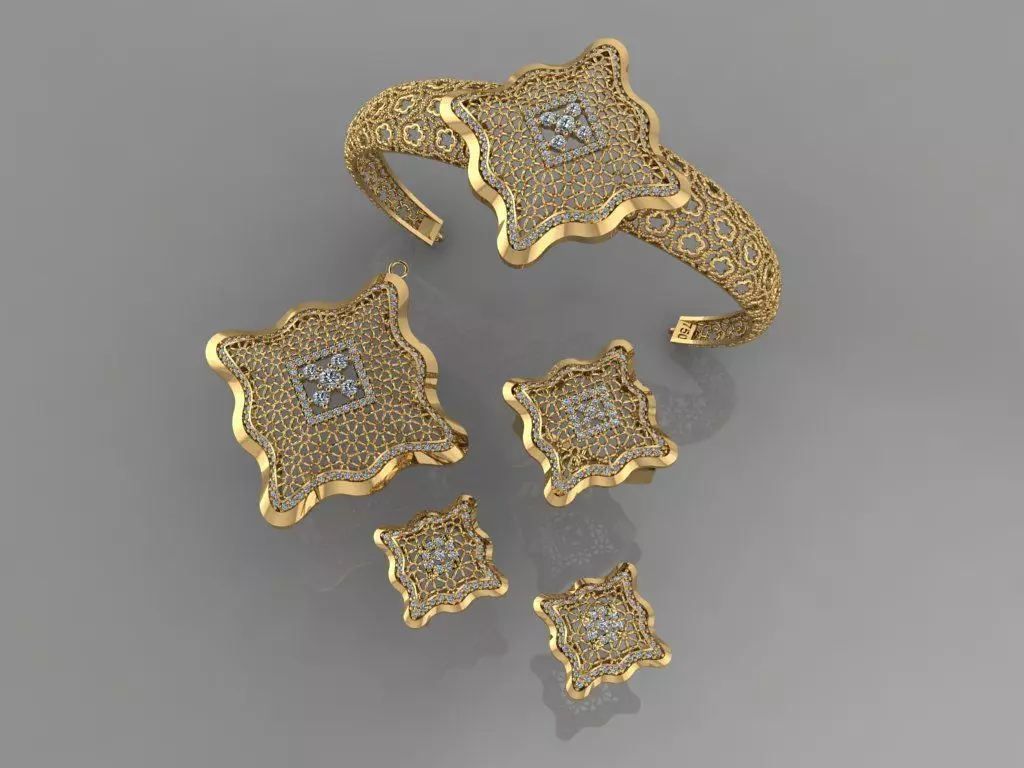 GC GOLD M0015- Diamond set 3D model 3D print model_0