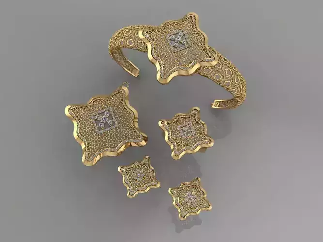 GC GOLD M0015- Diamond set 3D model