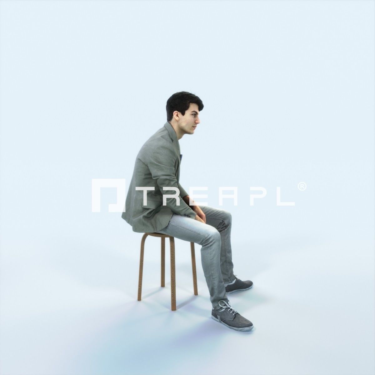 3D PEOPLE CROWDS -PLAZA SQUARE -  ULTIMATE SPEED SOLUTION   Low-poly 3D model_25