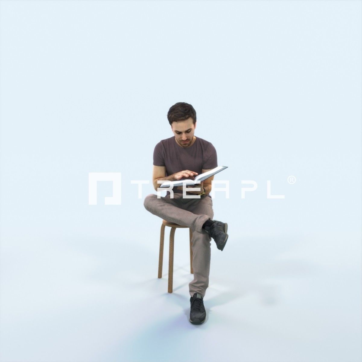 3D PEOPLE CROWDS -PLAZA SQUARE -  ULTIMATE SPEED SOLUTION   Low-poly 3D model_17